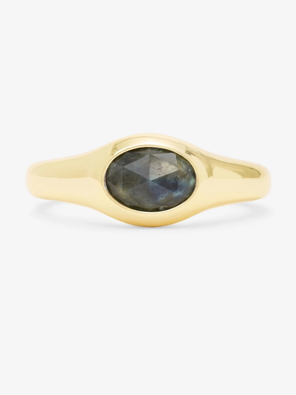 NWT Melinda Maria Gold/Labradorite “She’s a Boss Signet Ring”